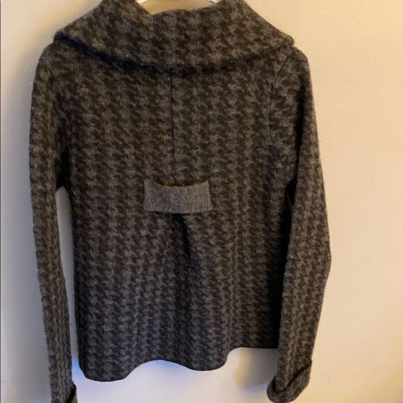 Penn Wright Manson Women's Houndstooth Cardigan Jacket. Black and Gray. Vintage - Picture 5 of 5
